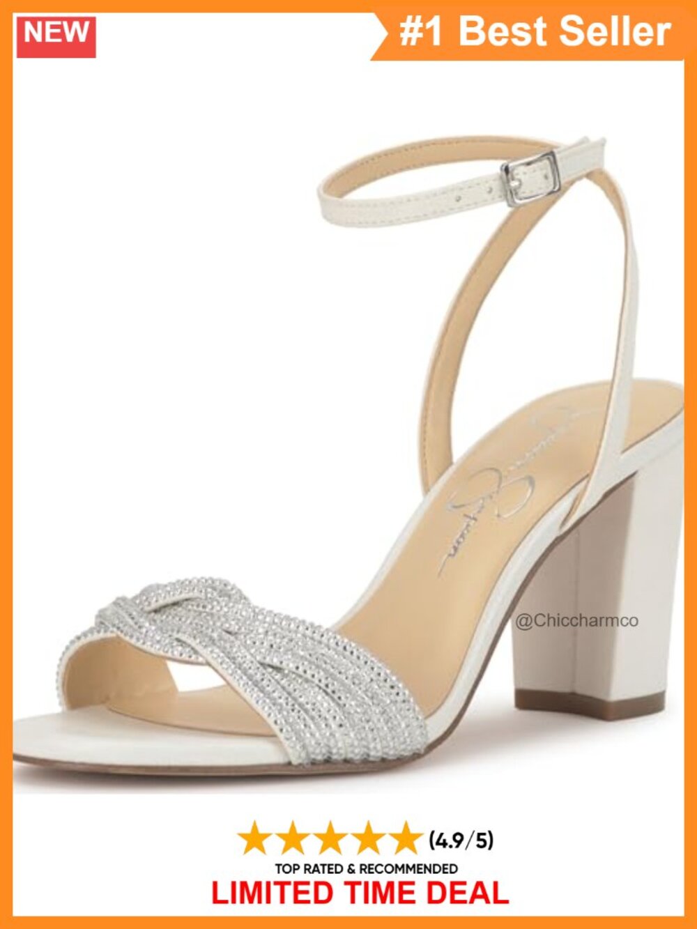 Jessica Simpson Sienea Block Heel Ankle Strap Sandals Polyester Upper